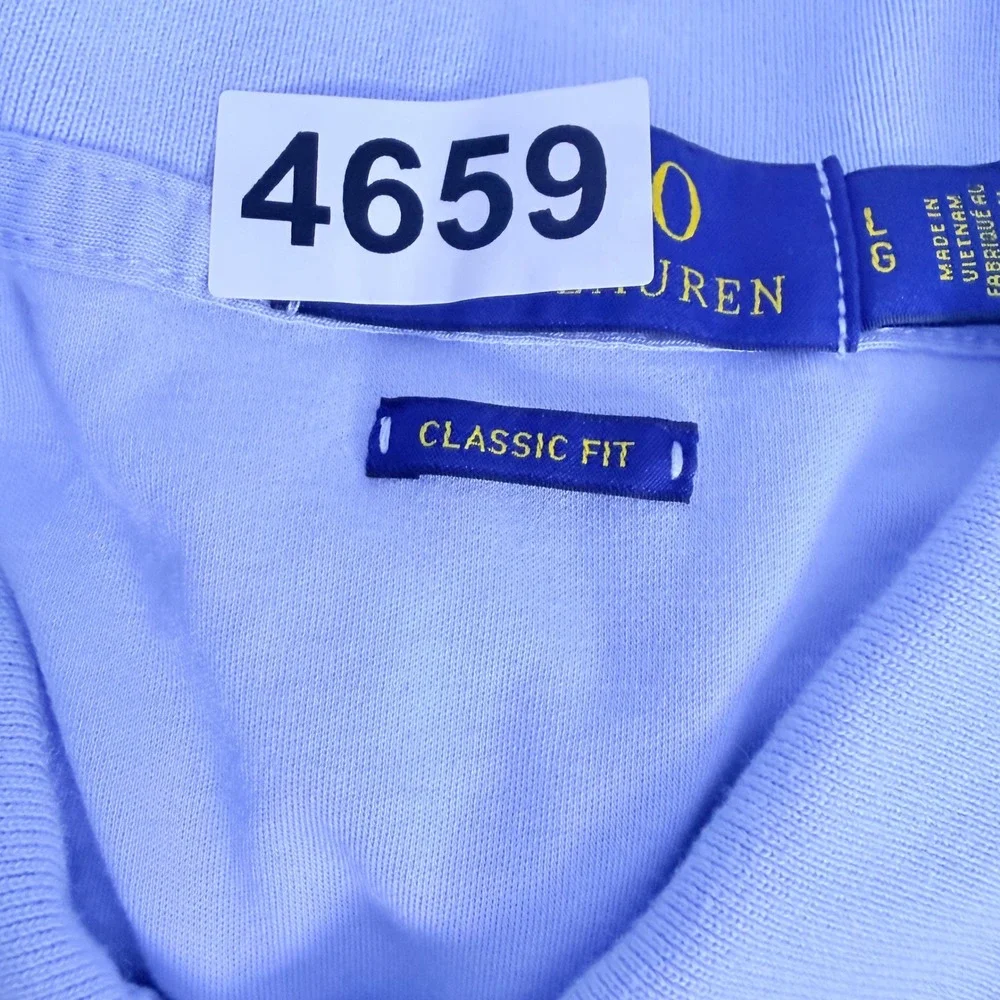 Polo Ralph Lauren Polo Shirt Mens L Blue Classic Fit Cotton Short Sleeve Pony
